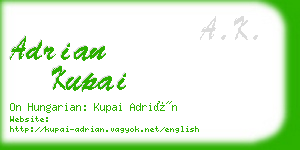 adrian kupai business card